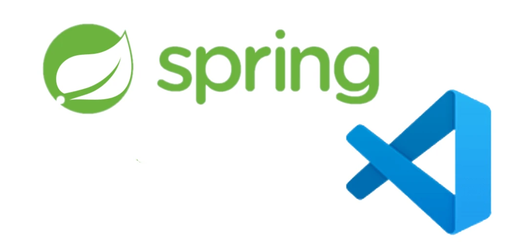 Spring and VS Code logos